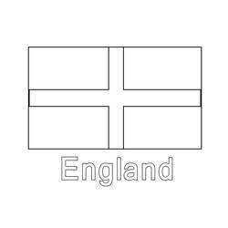 Dibujos para colorear: Bandera de Inglaterra - Dibujos para Colorear e Imprimir Gratis