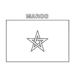Dibujo para colorear: Bandera de Marruecos (Geografía y Lugares) #187982 - Dibujos para Colorear e Imprimir Gratis