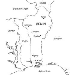 Dibujo para colorear: Benín (Geografía y Lugares) #190845 - Dibujos para Colorear e Imprimir Gratis