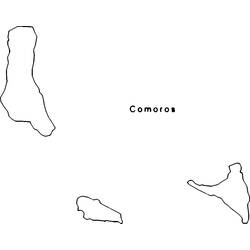Dibujos para colorear: Comoras - Dibujos para Colorear e Imprimir Gratis