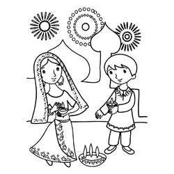 Dibujos para colorear: India - Dibujos para Colorear e Imprimir Gratis