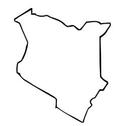 Dibujos para colorear: Kenia - Dibujos para Colorear e Imprimir Gratis
