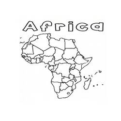 Dibujos para colorear: Mapa de África - Dibujos para Colorear e Imprimir Gratis