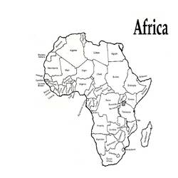 Dibujo para colorear: Mapa de África (Geografía y Lugares) #179876 - Dibujos para Colorear e Imprimir Gratis