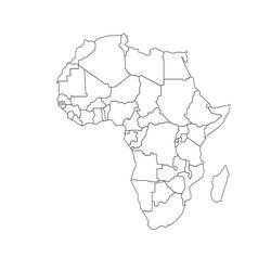 Dibujo para colorear: Mapa de África (Geografía y Lugares) #179877 - Dibujos para Colorear e Imprimir Gratis