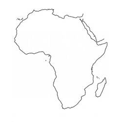 Dibujo para colorear: Mapa de África (Geografía y Lugares) #179878 - Dibujos para Colorear e Imprimir Gratis