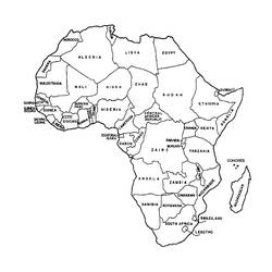 Dibujo para colorear: Mapa de África (Geografía y Lugares) #179879 - Dibujos para Colorear e Imprimir Gratis