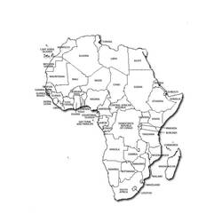 Dibujo para colorear: Mapa de África (Geografía y Lugares) #179880 - Dibujos para Colorear e Imprimir Gratis