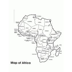 Dibujo para colorear: Mapa de África (Geografía y Lugares) #179881 - Dibujos para Colorear e Imprimir Gratis