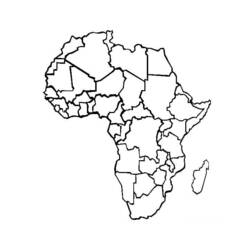 Dibujo para colorear: Mapa de África (Geografía y Lugares) #179883 - Dibujos para Colorear e Imprimir Gratis