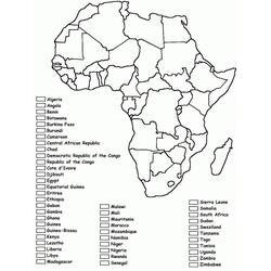 Dibujo para colorear: Mapa de África (Geografía y Lugares) #179884 - Dibujos para Colorear e Imprimir Gratis