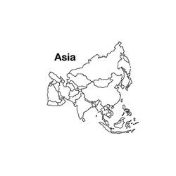 Dibujo para colorear: Mapa de Asia (Geografía y Lugares) #179896 - Dibujos para Colorear e Imprimir Gratis