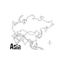 Dibujo para colorear: Mapa de Asia (Geografía y Lugares) #179897 - Dibujos para Colorear e Imprimir Gratis