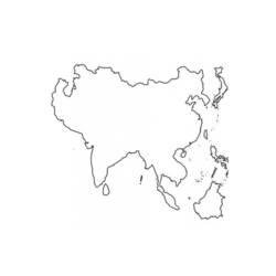 Dibujo para colorear: Mapa de Asia (Geografía y Lugares) #179902 - Dibujos para Colorear e Imprimir Gratis