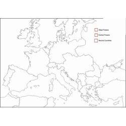 Dibujo para colorear: Mapa de Europa (Geografía y Lugares) #179887 - Dibujos para Colorear e Imprimir Gratis