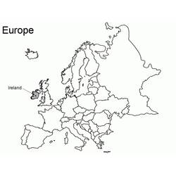 Dibujo para colorear: Mapa de Europa (Geografía y Lugares) #179889 - Dibujos para Colorear e Imprimir Gratis