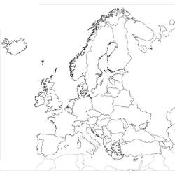 Dibujos para colorear: Mapa de Europa - Dibujos para Colorear e Imprimir Gratis