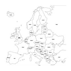 Dibujo para colorear: Mapa de Europa (Geografía y Lugares) #179891 - Dibujos para Colorear e Imprimir Gratis
