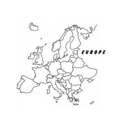 Dibujo para colorear: Mapa de Europa (Geografía y Lugares) #179893 - Dibujos para Colorear e Imprimir Gratis