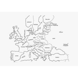 Dibujo para colorear: Mapa de Europa (Geografía y Lugares) #179894 - Dibujos para Colorear e Imprimir Gratis