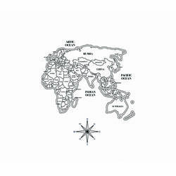 Dibujo para colorear: Mapa del Mundo (Geografía y Lugares) #179905 - Dibujos para Colorear e Imprimir Gratis