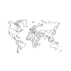 Dibujo para colorear: Mapa del Mundo (Geografía y Lugares) #179910 - Dibujos para Colorear e Imprimir Gratis