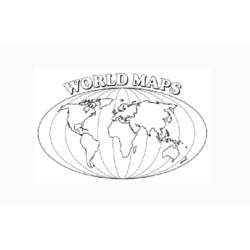 Dibujo para colorear: Mapa del Mundo (Geografía y Lugares) #179912 - Dibujos para Colorear e Imprimir Gratis