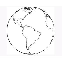 Dibujos para colorear: Mapa del Mundo - Dibujos para Colorear e Imprimir Gratis