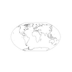 Dibujo para colorear: Mapa del Mundo (Geografía y Lugares) #179915 - Dibujos para Colorear e Imprimir Gratis