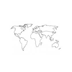 Dibujo para colorear: Mapa del Mundo (Geografía y Lugares) #179917 - Dibujos para Colorear e Imprimir Gratis