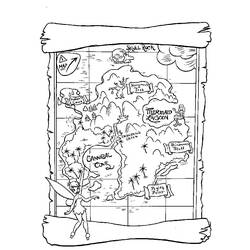 Dibujos para colorear: Mapa del Tesoro - Dibujos para Colorear e Imprimir Gratis