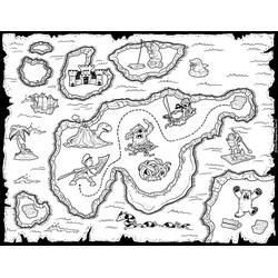 Dibujo para colorear: Mapa del Tesoro (Geografía y Lugares) #211539 - Dibujos para Colorear e Imprimir Gratis