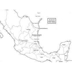 Dibujo para colorear: México (Geografía y Lugares) #184023 - Dibujos para Colorear e Imprimir Gratis