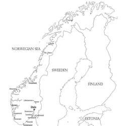 Dibujo para colorear: Noruega (Geografía y Lugares) #184101 - Dibujos para Colorear e Imprimir Gratis