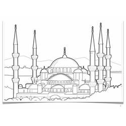 Dibujo para colorear: Pavo (Geografía y Lugares) #190563 - Dibujos para Colorear e Imprimir Gratis