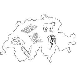 Dibujo para colorear: Suiza (Geografía y Lugares) #183888 - Dibujos para Colorear e Imprimir Gratis