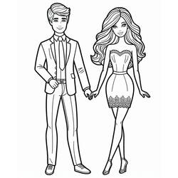 Dibujo para colorear: Barbie y Ken (Juguetes y Juegos) #219763 - Dibujos para Colorear e Imprimir Gratis