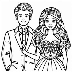 Dibujo para colorear: Barbie y Ken (Juguetes y Juegos) #219767 - Dibujos para Colorear e Imprimir Gratis