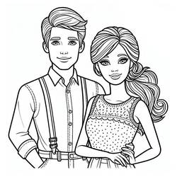 Dibujo para colorear: Barbie y Ken (Juguetes y Juegos) #219770 - Dibujos para Colorear e Imprimir Gratis