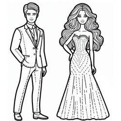 Dibujo para colorear: Barbie y Ken (Juguetes y Juegos) #219774 - Dibujos para Colorear e Imprimir Gratis