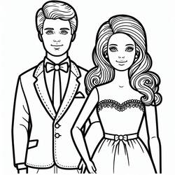 Dibujo para colorear: Barbie y Ken (Juguetes y Juegos) #219780 - Dibujos para Colorear e Imprimir Gratis