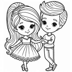 Dibujo para colorear: Barbie y Ken (Juguetes y Juegos) #219782 - Dibujos para Colorear e Imprimir Gratis
