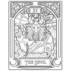 Dibujo para colorear: Carta de Tarot (Juguetes y Juegos) #219845 - Dibujos para Colorear e Imprimir Gratis