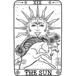 Dibujos para colorear: Carta de Tarot - Dibujos para Colorear e Imprimir Gratis