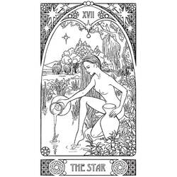 Dibujo para colorear: Carta de Tarot (Juguetes y Juegos) #219847 - Dibujos para Colorear e Imprimir Gratis