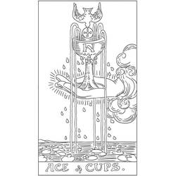 Dibujo para colorear: Carta de Tarot (Juguetes y Juegos) #219848 - Dibujos para Colorear e Imprimir Gratis