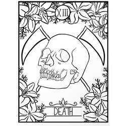Dibujo para colorear: Carta de Tarot (Juguetes y Juegos) #219850 - Dibujos para Colorear e Imprimir Gratis