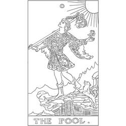 Dibujo para colorear: Carta de Tarot (Juguetes y Juegos) #219852 - Dibujos para Colorear e Imprimir Gratis
