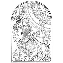 Dibujo para colorear: Carta de Tarot (Juguetes y Juegos) #219857 - Dibujos para Colorear e Imprimir Gratis