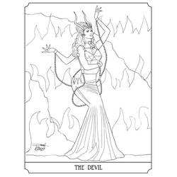 Dibujo para colorear: Carta de Tarot (Juguetes y Juegos) #219859 - Dibujos para Colorear e Imprimir Gratis